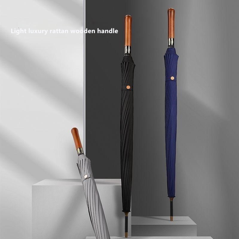 Golf Umbrella Large - Payung Otomatis Gagang Kayu 16 Tulang