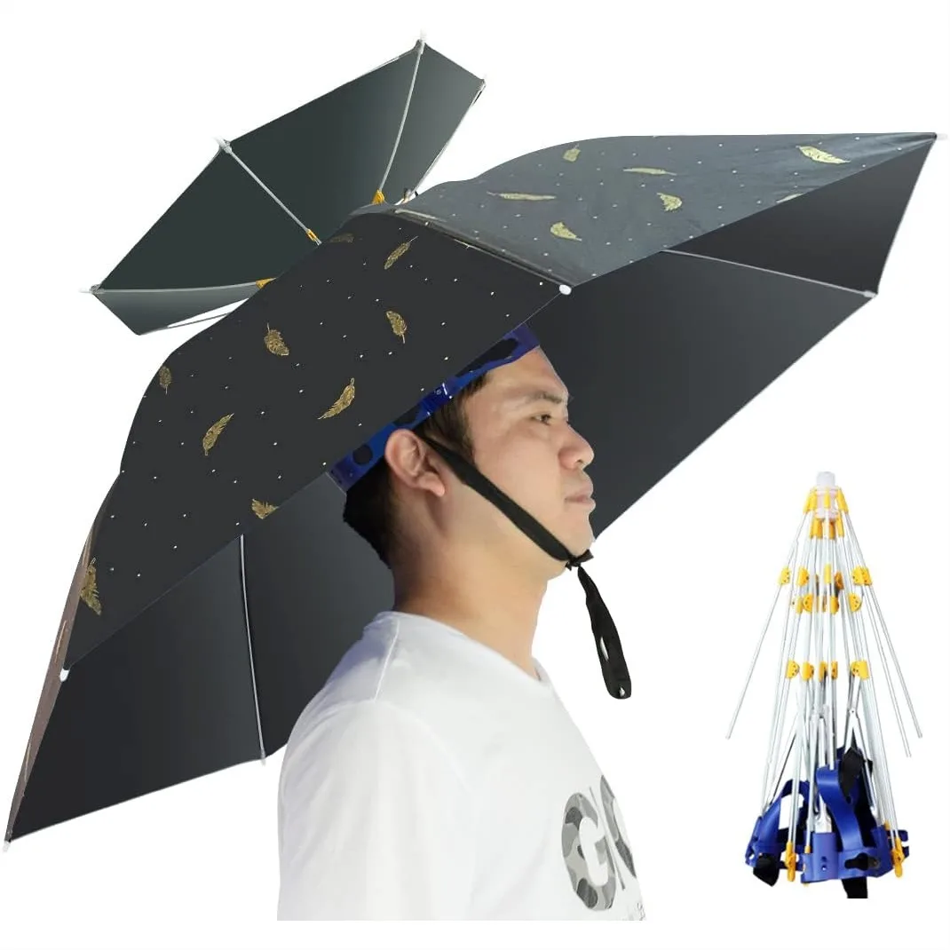 Golf Umbrella Large - Topi Payung Lipat yang Dapat Disesuaikan
