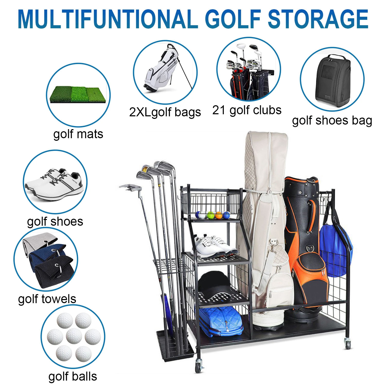 Rak Organizer Garasi Penyimpan - Golf Equipment Garage Storage ulasan dan harga