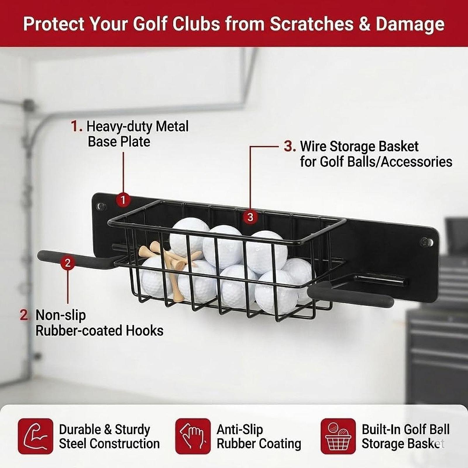 Rak Dinding Peralatan Golf Hem - Golf Equipment Garage Storage ulasan dan harga