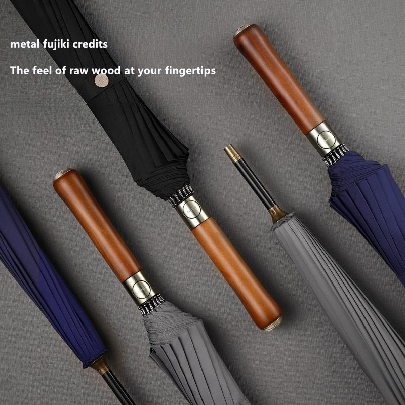 Payung Otomatis Gagang Kayu 16 - Golf Umbrella Large ulasan dan harga