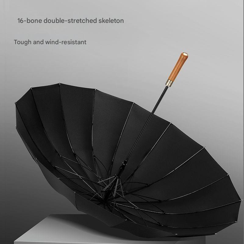 Payung Otomatis Gagang Kayu 16 - Golf Umbrella Large ulasan dan harga