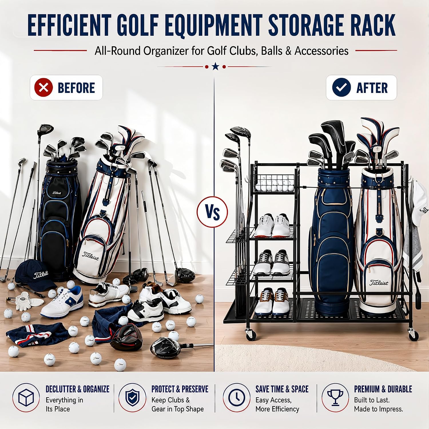 Rak Penyimpanan Tas Golf Tugas - Golf Equipment Garage Storage ulasan dan harga