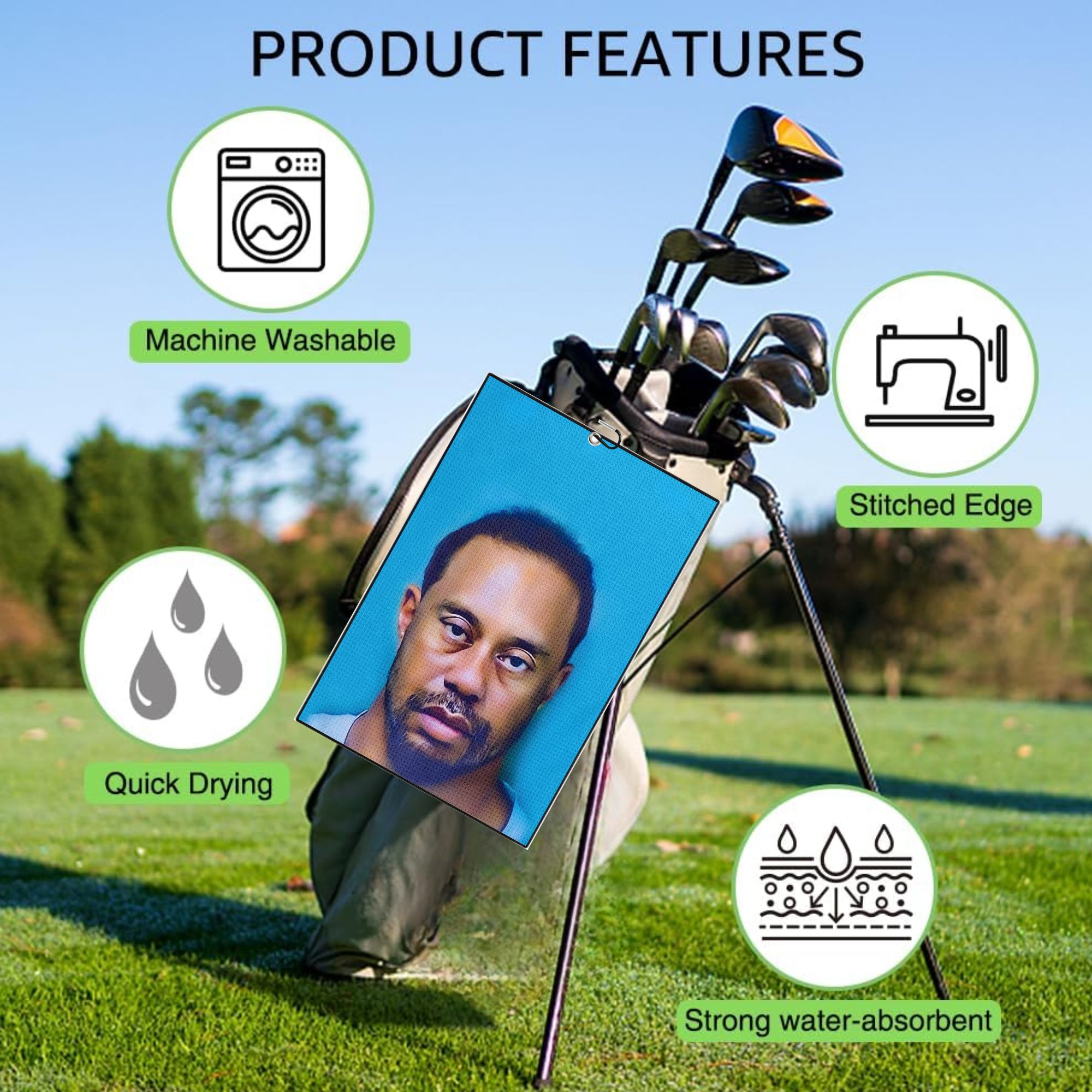 2 buah Handuk Golf Premium Mic - Golf Equipment Stores ulasan dan harga