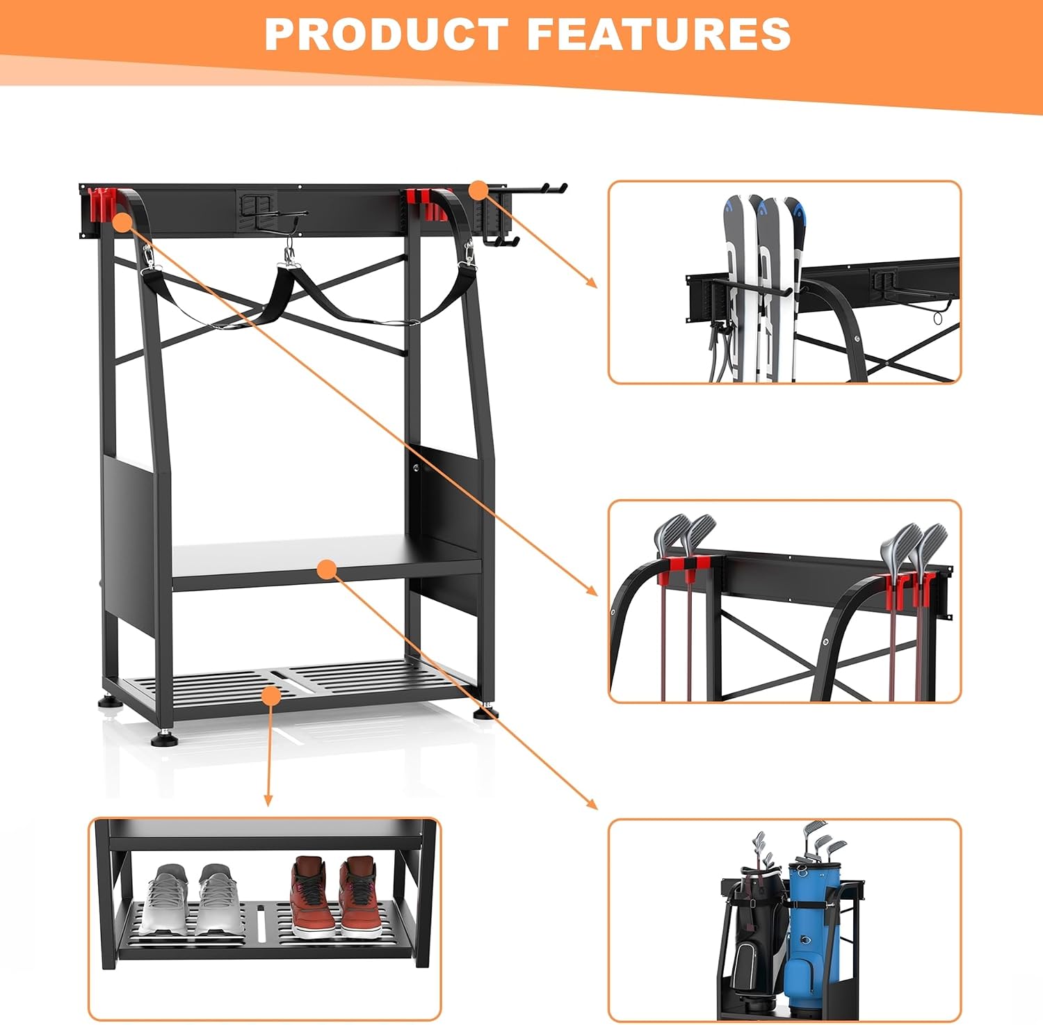 Rak Penyimpanan Tas Golf Dindi - Golf Equipment Garage Storage ulasan dan harga