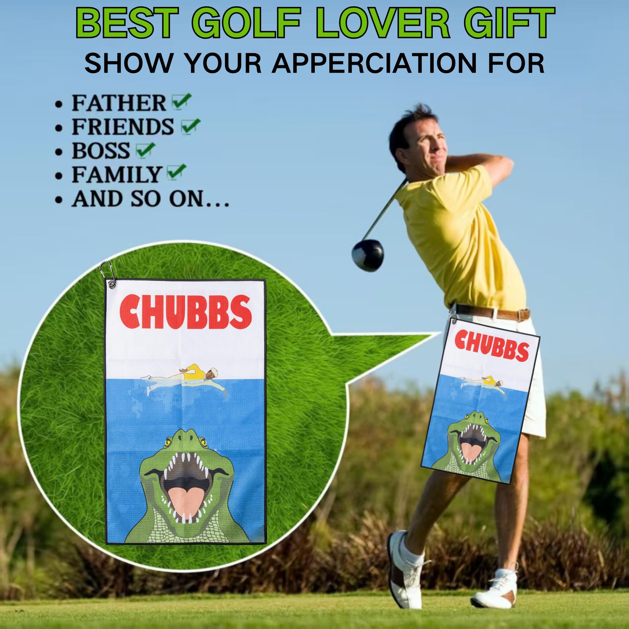 Handuk Golf Desain Fun Happy G - Golf Equipment Stores ulasan dan harga