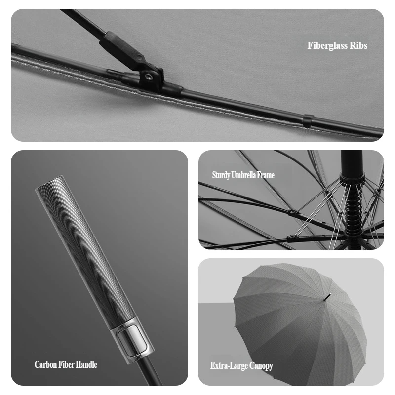 Payung Otomatis 16-Rib Serat K - Golf Umbrella Large ulasan dan harga
