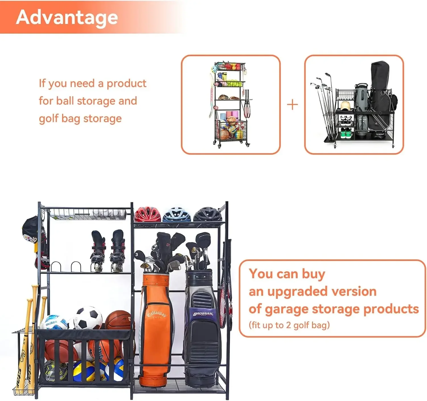 Organizer Peralatan Olahraga G - Golf Equipment Garage Storage ulasan dan harga